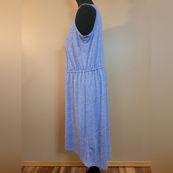 SONOMA GOODS FOR LIFE Sleeveless Heathered Blue Jersey Dress, Size Large - Picture 2 of 8